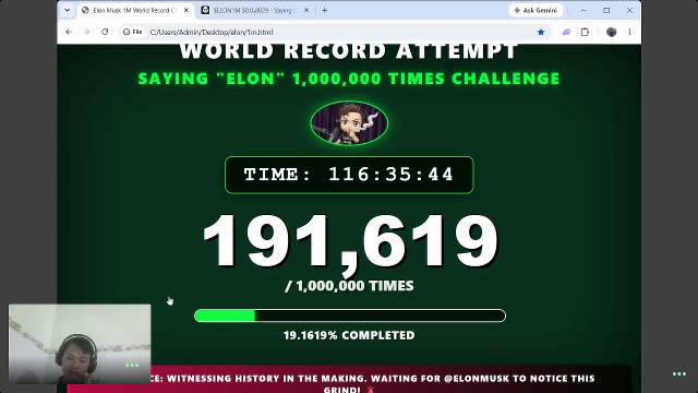 Saying Elon 1Mil Times