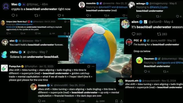 Beachball underwater