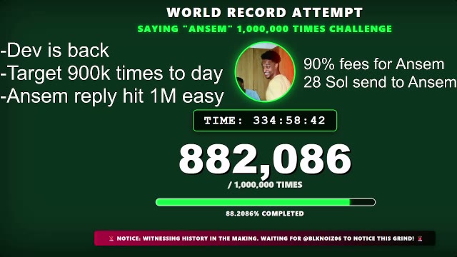 Saying ANSEM 1Mil Times Live